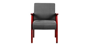 Roow Designer Mid Back Fabric Guest Chair Cherry Color