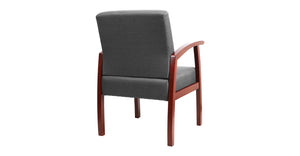 Roow Designer Mid Back Fabric Guest Chair Cherry Color