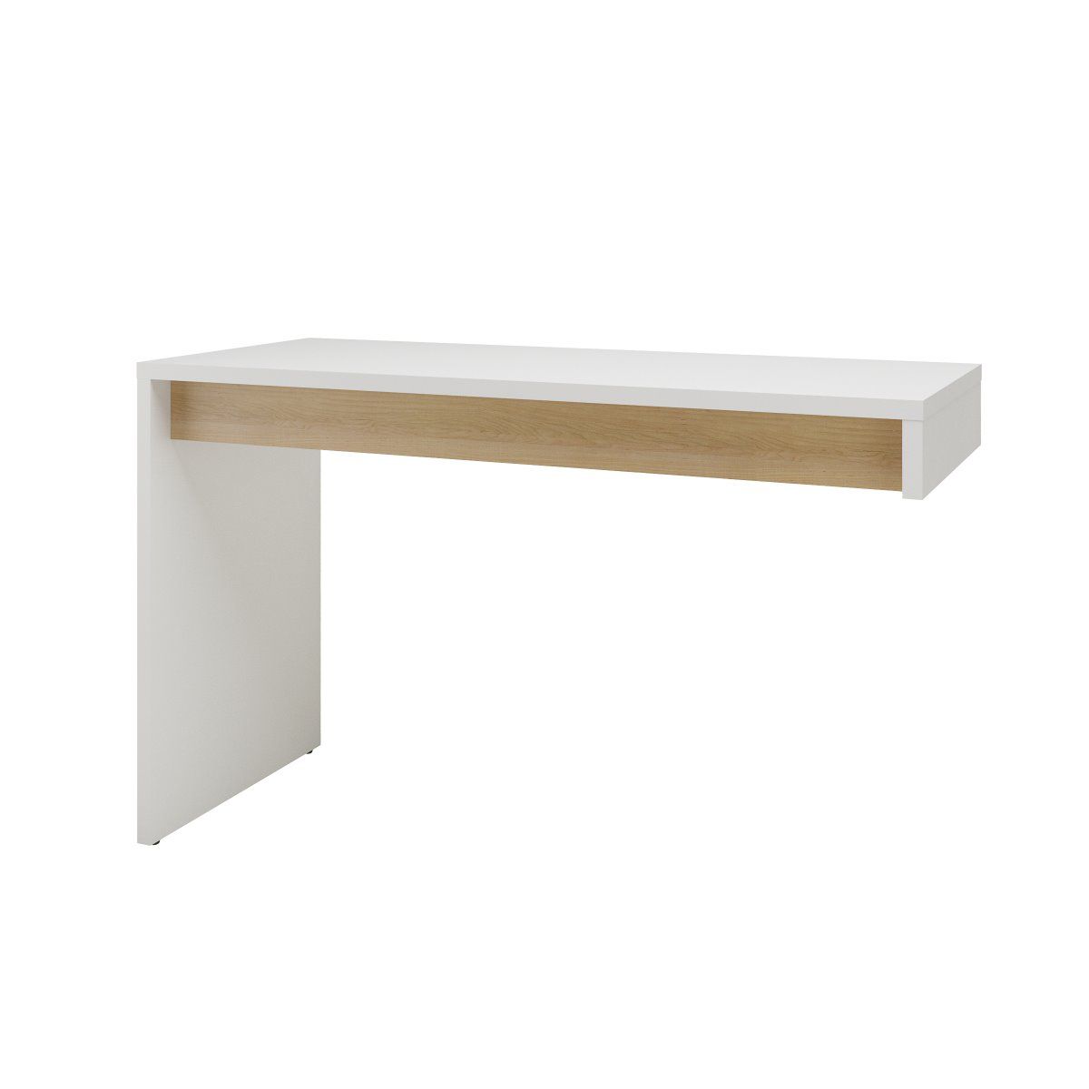 TygerClaw Chrono Reversible Desk Panel, White and Natural Maple